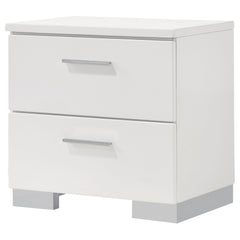 Dulcey - 2 Drawer Nightstand - Gloss White