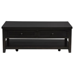 Sutter - 2 Drawer Rectangular Coffee Table - Dark Brown