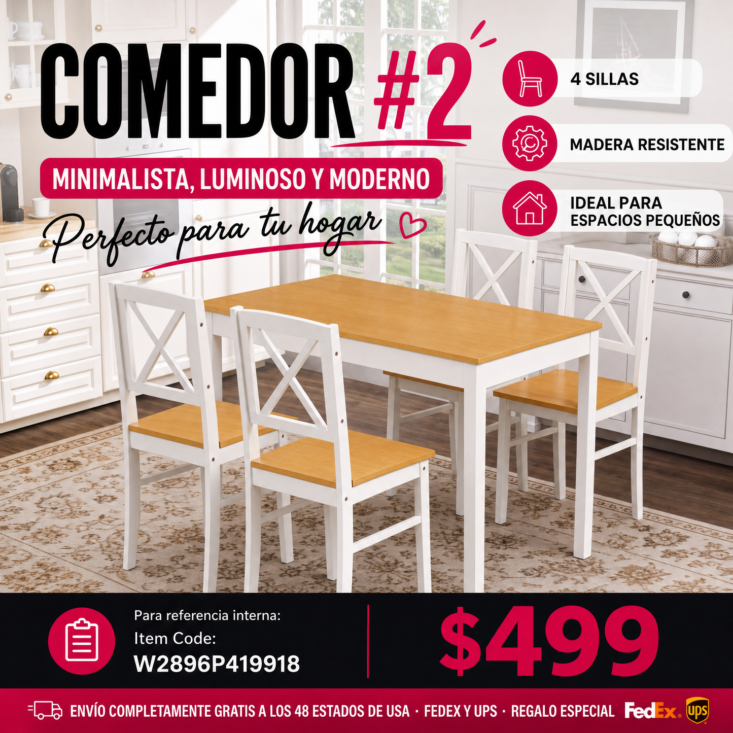 COMEDOR #2-Dining Table Set