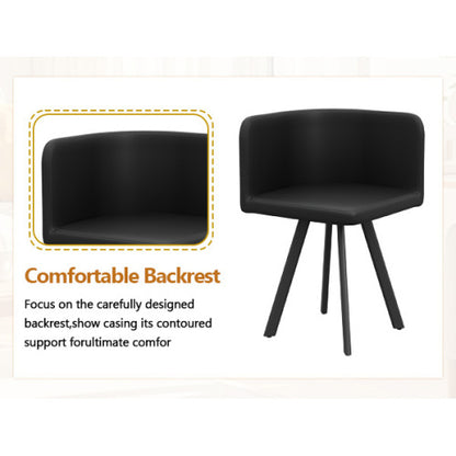 Comedor Ovalado 6 Puestos - Madera, Metal y Cuero Sintético Negro 48 - 002