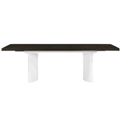 Carena - Dining Table With Leaf - White & Brown