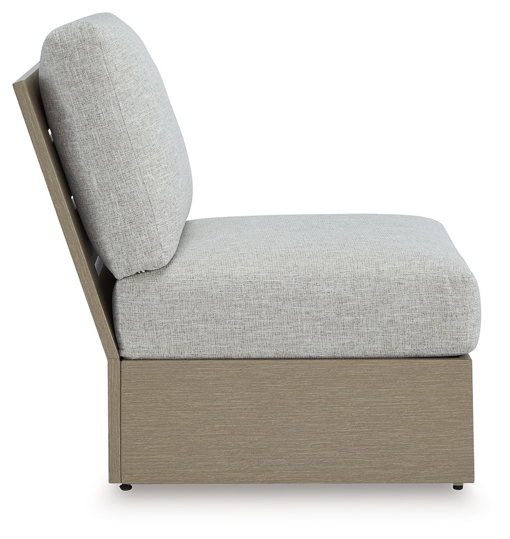 Kimpton Isle - Armless Chair With Cushion - Brown / Beige