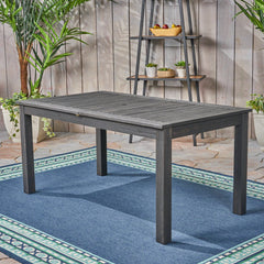 Outdoor Expandable Dining Table With Square Legs