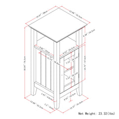 Acadian - Floor Storage Cabinet - Pure White