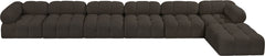 Ames - 7 Piece Boucle Fabric Modular L-Shaped Sectional