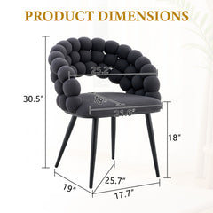 Puffy Bubble, Ball Chain Chairs For Dining Room (Set of 2)