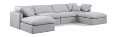 Indulge - Linen 6 Piece Modular Double Chaise Sectional