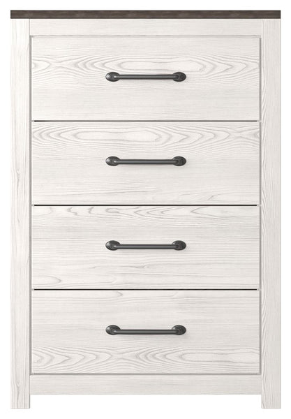 Gerridan - Four Drawer Chest - White / Gray