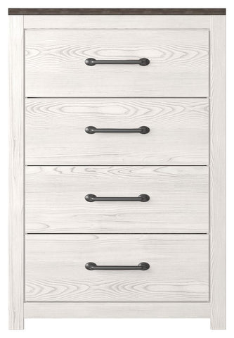 Gerridan - Four Drawer Chest - White / Gray