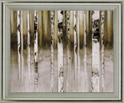 Dusky Birch Woods - 28" x 34" Framed Wall Art