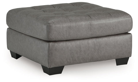 Clairette Court - Oversized Accent Ottoman - Alloy