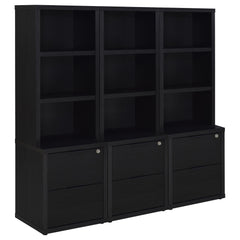 Geary - 3 Piece Wall Unit Bookcase Set With USB Storage