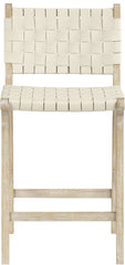 Entwine - Vegan Leather Upholstered Counter Stool - Painted Natural