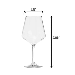 Tritan Lexington - Leadingware Wine Glass Set, Unbreakable 15Oz Bpa Free Plastic Wine Glasses (Set of 4) - Clear