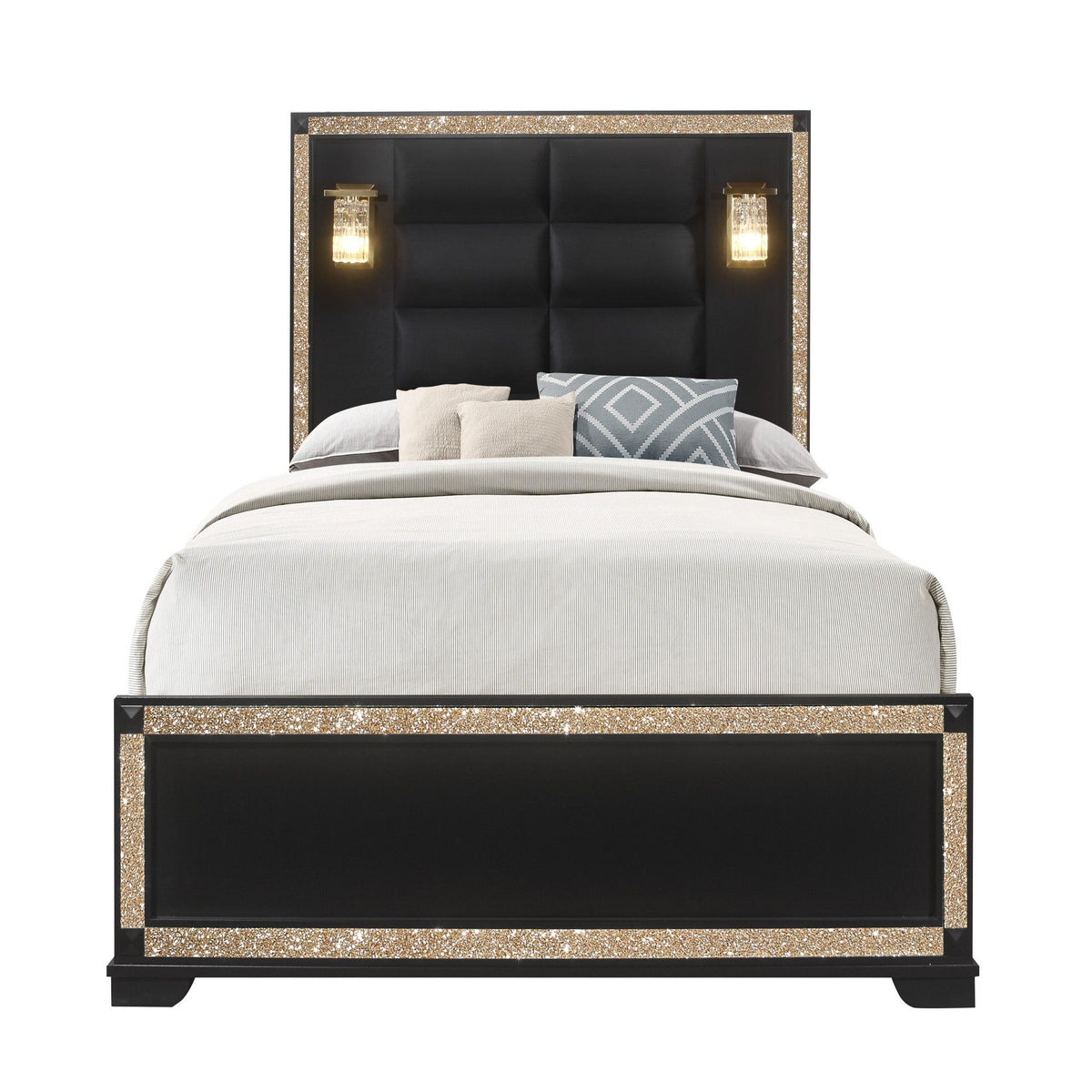 Lively - Bed With Lamps, Elegant Design