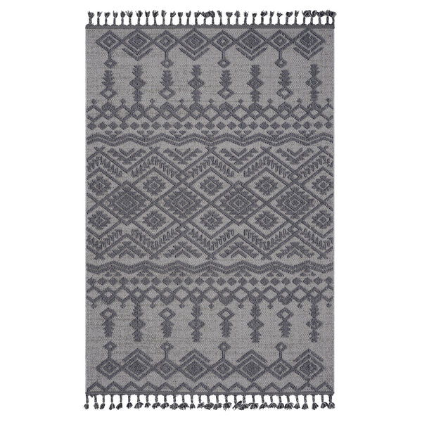 Guros - 6' X 9' Traditional Indoor / Outdoor Area Rug - White / Gray