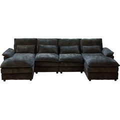 Modular Sectional Sofa Cloud Couch With Double Chaise Lounge