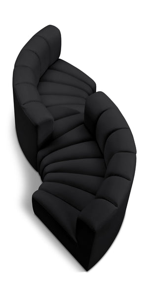 Arc - Faux Leather 4 Piece Curved Modular Sofa