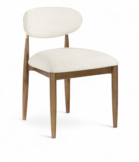 Riccio - Fabric Dining Side Chair (Set of 2) - Walnut Frame