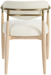 Riccio - Fabric Dining Arm Chair (Set of 2) - Natural Frame