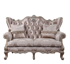 Jayceon - Loveseat With 2 Pillows - Fabric & Champagne