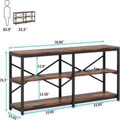 Console Table With X Back Design, Extra Long Storage