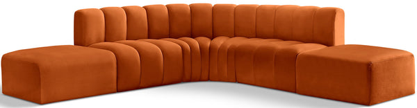 Arc - Velvet 6 Piece Corner Modular Sofa