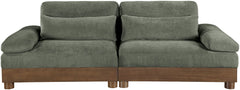 Turin - Chenille Fabric Upholstered Modular Sectional - Green