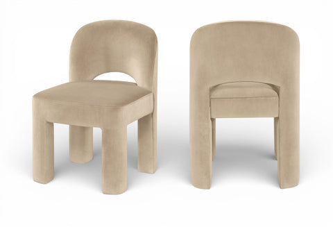 Celine - Velvet Performance Fabric Upholstered Dining Chair (Set of 2)