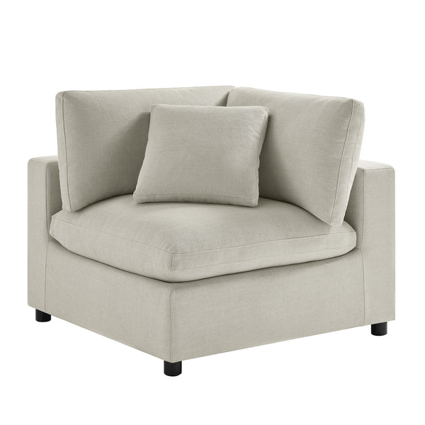 Cassandra - Corner Wedge Chair - Beige