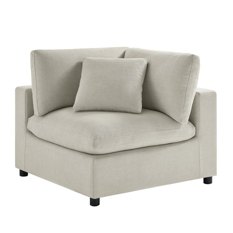 Cassandra - Corner Wedge Chair - Beige