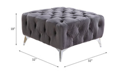 Wugtyx - Ottoman - Dark Grayvelvet