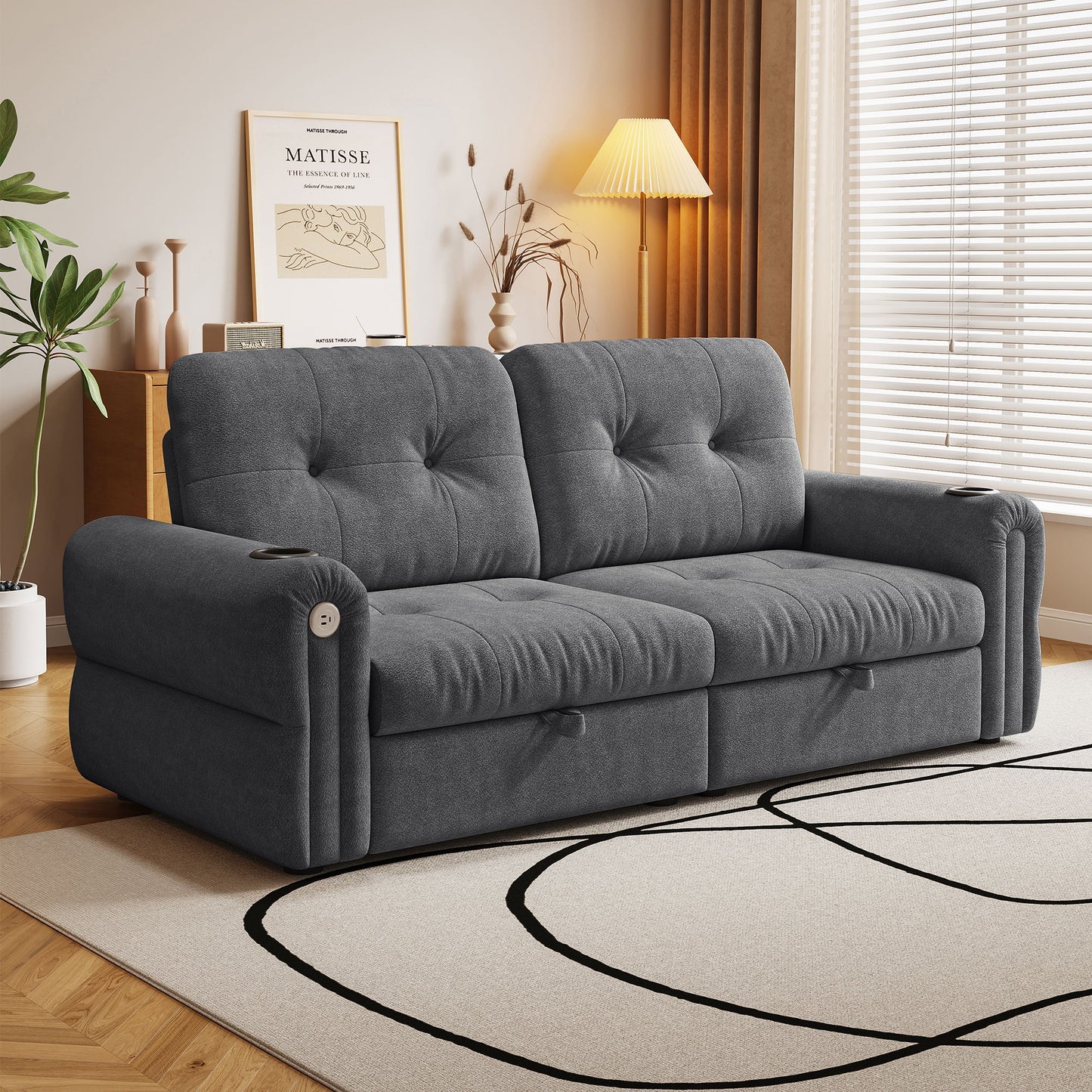 Cloud Like Convertible Sofa Bed With For Living Room