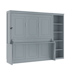 Sturdy Murphy Bed With Desk And Bookshelf