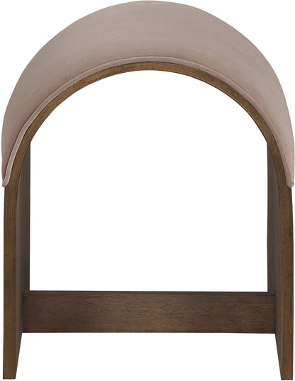 Sable - Velvet Performance Fabric Upholstered Bench