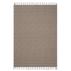 Guros - 6' X 9' Geometric Indoor / Outdoor Area Rug - Mocha