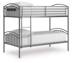 Lanceburg - Twin/Twin Bunk Bed With Ladder - Gray