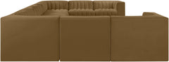 Rummi - Velvet Performance Fabric Upholstered 10 Piece Modular Sectional