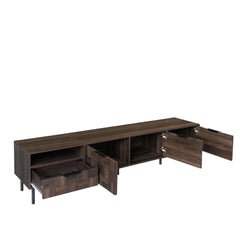 78" TV Stand With Storage Cabinets For Living Room - Walnut