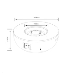 36" Propane Gas Fire Pit Table, 50000 Btu Round Steel Fire Pit With Tank Holder For Outside Patio Deck Garden Backyard - Gray