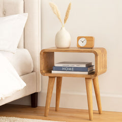 Minimalist Open Curved Nightstand