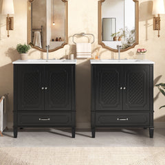 Bathroom Vanity With Sink, Soft Closing Door, Multi Functional Storage