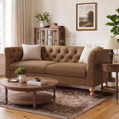 Chesterfield Sofa With Flared Arms For Living Room
