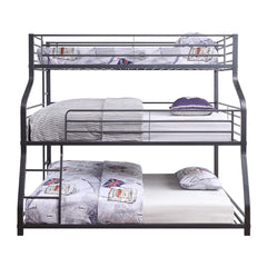 Caius II - Twin Over Full/Queen Bunk Bed - Gunmetal