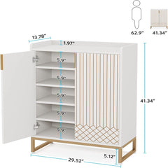 5 Tiers Shoe Storage Organizer With Doors