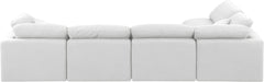 Indulge - Linen 5 Piece Modular Sectional - White