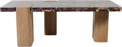 Ravenna - Marble/Stone Coffee Table - Burgundy