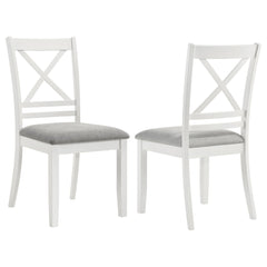 Evanston - Cross Back Dining Side Chair (Set of 2) - White