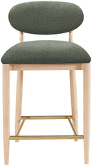 Riccio - Fabric Stool - Natural Frame