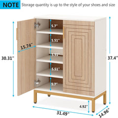 Shoe Cabinet With Doors, 5 Tiers Shoe Storage Organizer